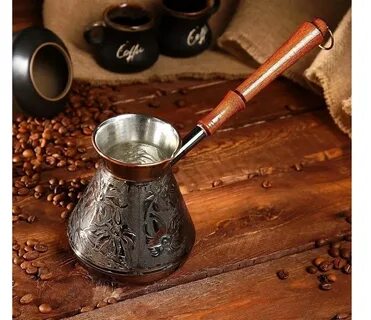 Медная турка джезва для приготовления кофе, кофеварка, 400 мл