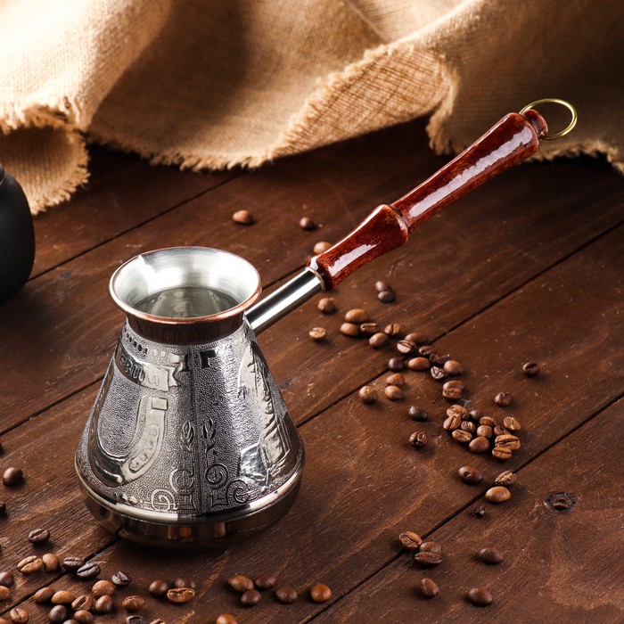 Медная турка джезва для приготовления кофе, кофеварка, 540 мл.