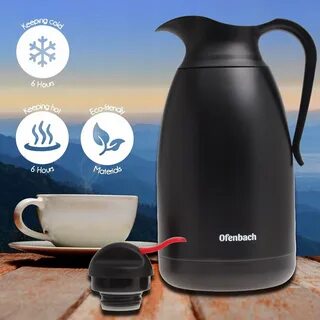 Термос конференция 2000ml. из нержавеющей стали с пластиковой крышкой (черный)