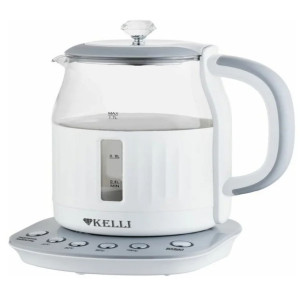 Электрический чайник KELLI KL-1373 бело-серый 2200Вт, 1.7л