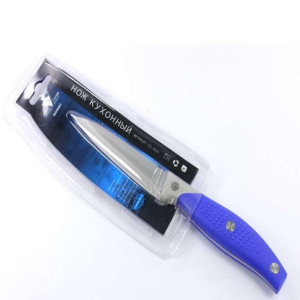 Нож кухонный с синей ручкой 1