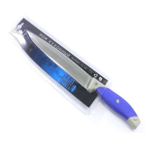 Нож кухонный с синей ручкой 2