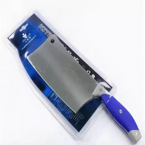 Нож кухонный с синей ручкой топорик  №7