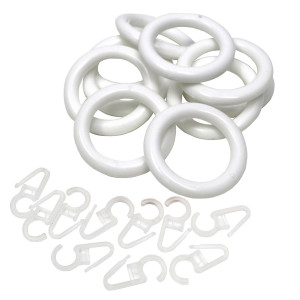 Кольца пластмассовые для штор (белый)