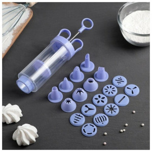 Шприц COOKIE PRESS кондитерский с насадками (19 предметов) - b9929