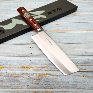 DL-4019 Kanetsune Seki Нож кухонный Накири 165/290 мм Takefu Shiro-2 High Carbon Steel