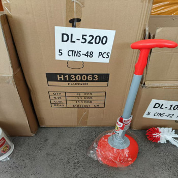 DL-5200  Вантуз с пластиковый ручкой (КРАСНЫЙ-БОЛЬШОЙ) LIAO