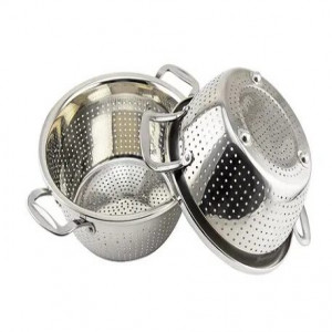 Дуршлаг нерж на ножке с ручками, DL-1020