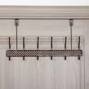 DL-9008-3 Вешалка дверная   на 6 крючков (коричневый)