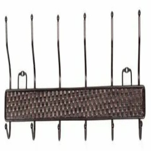 Вешалка настенная на 6 крючков (коричневый)