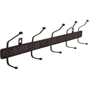 Вешалка настенная на 5 крючков (коричневый)