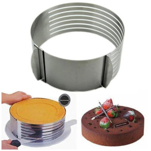 DL-1314 Форма разъёмная для выпечки кексов и тортов с регулировкой размера Доляна, 16-20 см, цвет хромированный