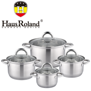 Набор кастрюля с крышкой индукционное .дно нерж.сталь HausRoland