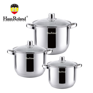 Набор кастрюля с крышкой индукционное .дно нерж.сталь HausRoland