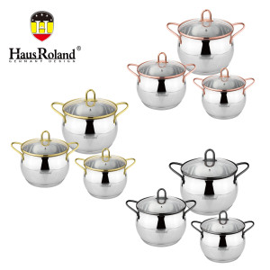 Набор кастрюля с крышкой индукционное .дно нерж.сталь HausRoland