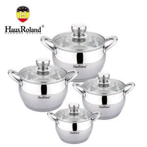 Набор кастрюля с крышкой индукционное .дно нерж.сталь HausRoland