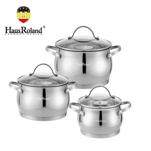 Набор кастрюля с крышкой индукционное .дно нерж.сталь HausRoland