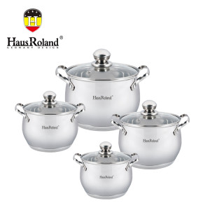 Набор кастрюля с крышкой индукционное .дно нерж.сталь HausRoland
