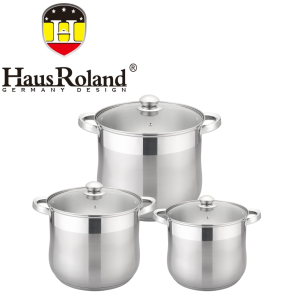 Набор кастрюля с крышкой индукционное .дно нерж.сталь HausRoland