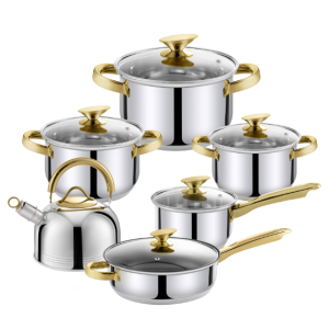 Набор кастрюля с крышкой индукционное .дно нерж.сталь HausRoland