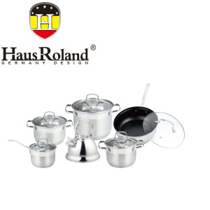 Набор кастрюля с крышкой индукционное .дно нерж.сталь HausRoland