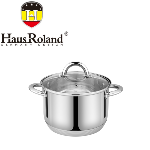 Кастрюля с крышкой индукционное .дно нерж.сталь HausRoland