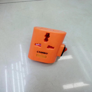 Тройник оранжевый с кнопка