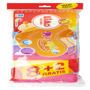 G130106Салфетки из микрофибры для уборки дома и офиса   8+2