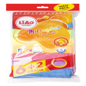 G130105Салфетки из микрофибры для уборки дома и офиса  6+2