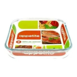 Форма стекл квадр 19,5x17x4,5см/0,9л ТМ Appetite