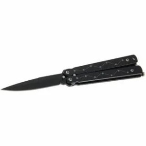 Нож-бабочка складной 21см. (черный) - AH-D101