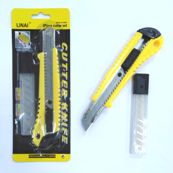 DL-370 Нож канцелярский + лезвия набор пластмассовый (240 шт)