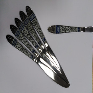 Набор ножей столовых с рисунком (синий коврик) - AH77-3