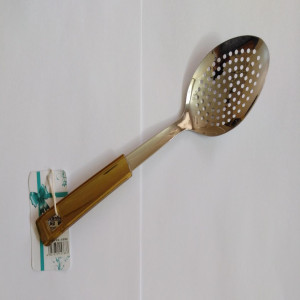 Ложка-шумовка кухонная с отверстиями, с пластиковой ручкой Guanbao (мал) -  AV-B0079