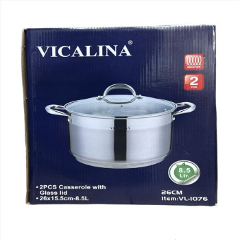Кастрюля VICALINA из нержавеющей стали 26см 8,5л. - VL-1076